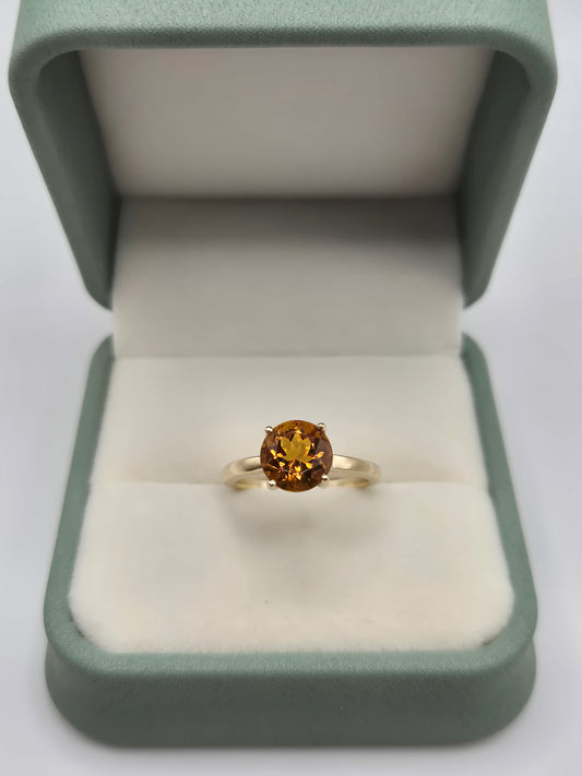 9ct gold citrine ring