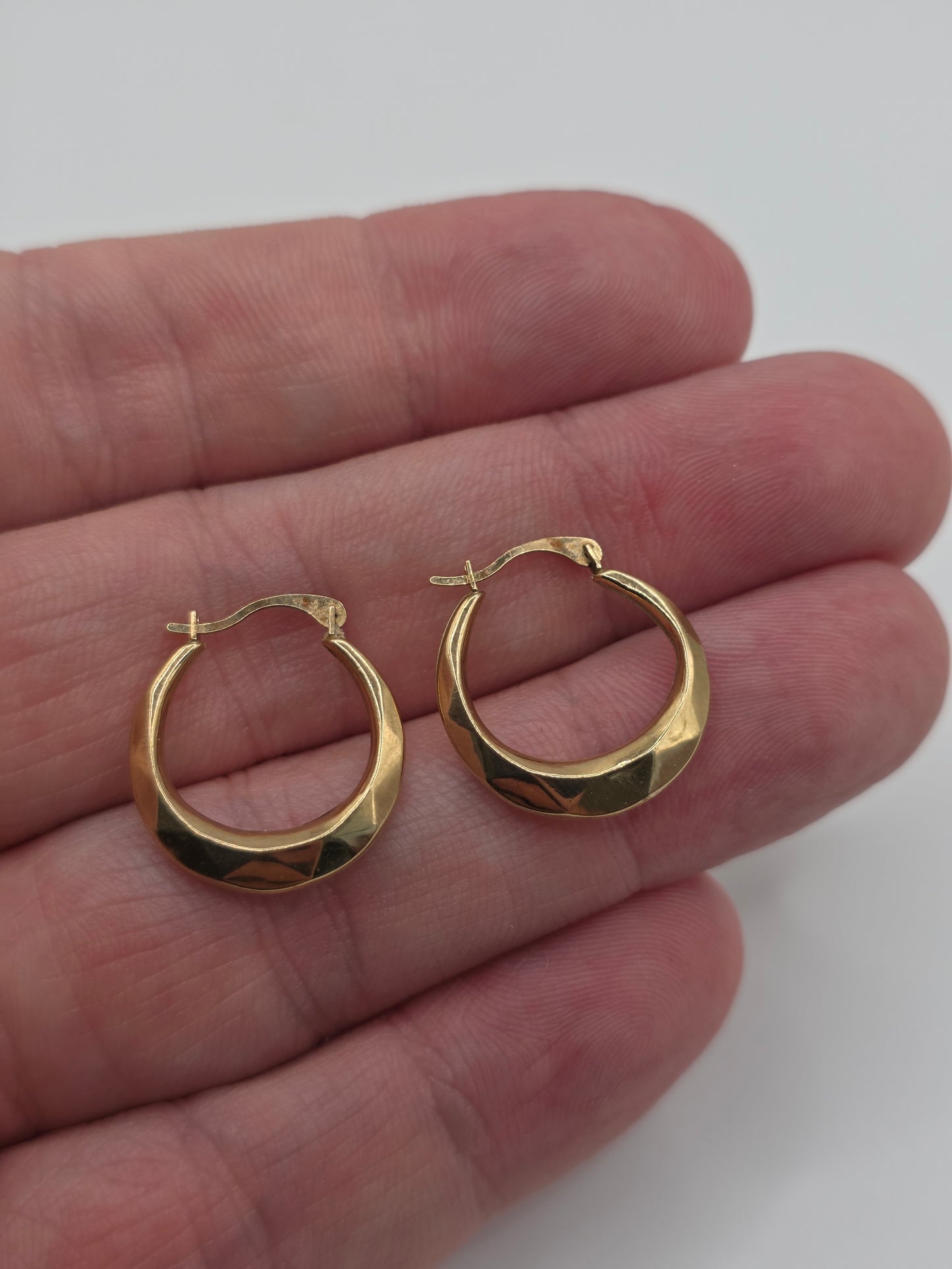 9ct gold creole earrings