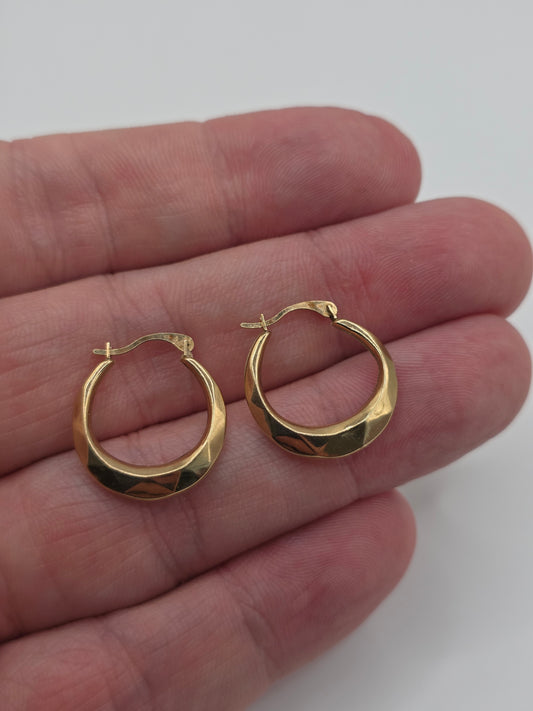 9ct gold creole earrings