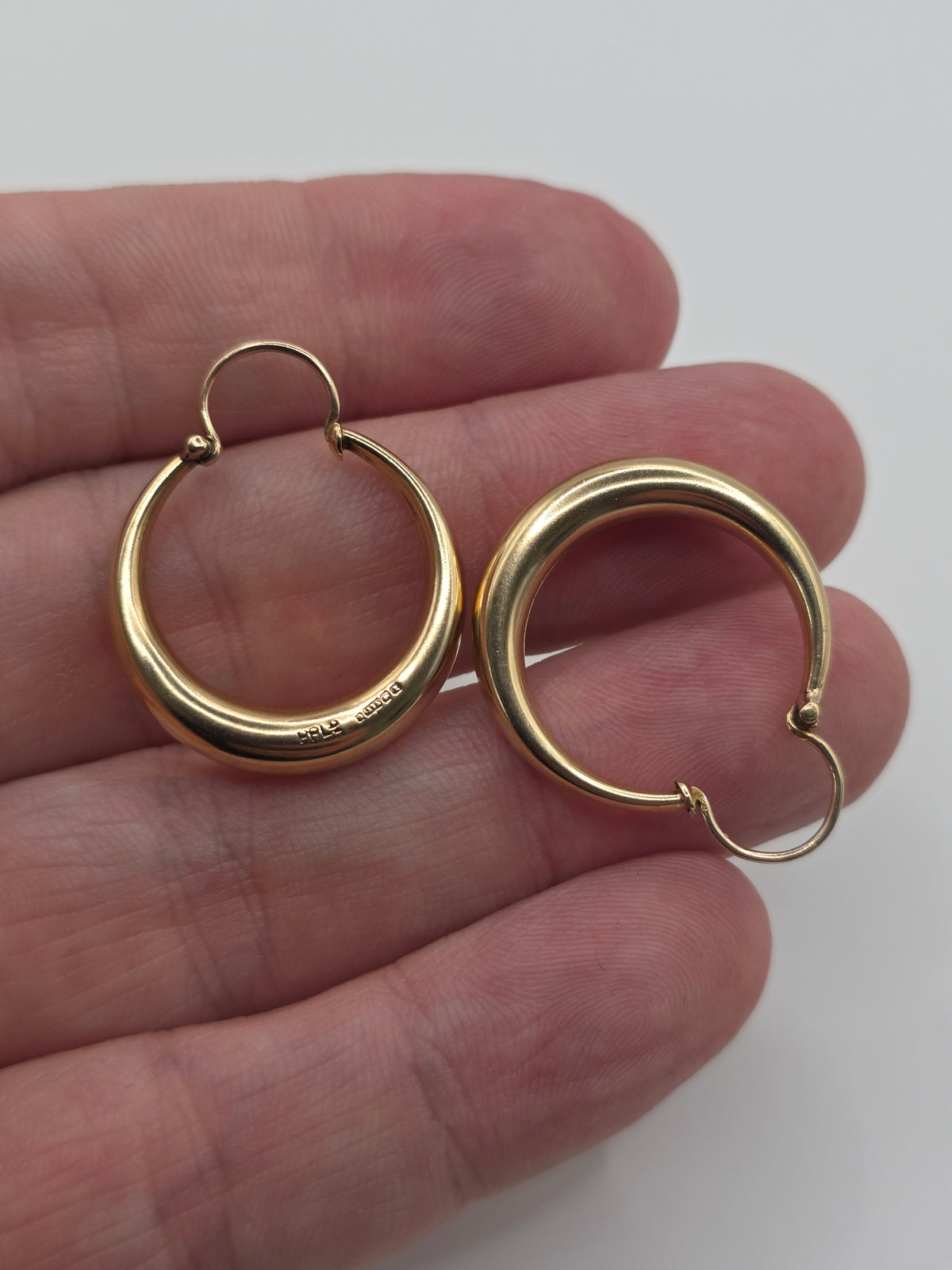 9ct gold creole earrings
