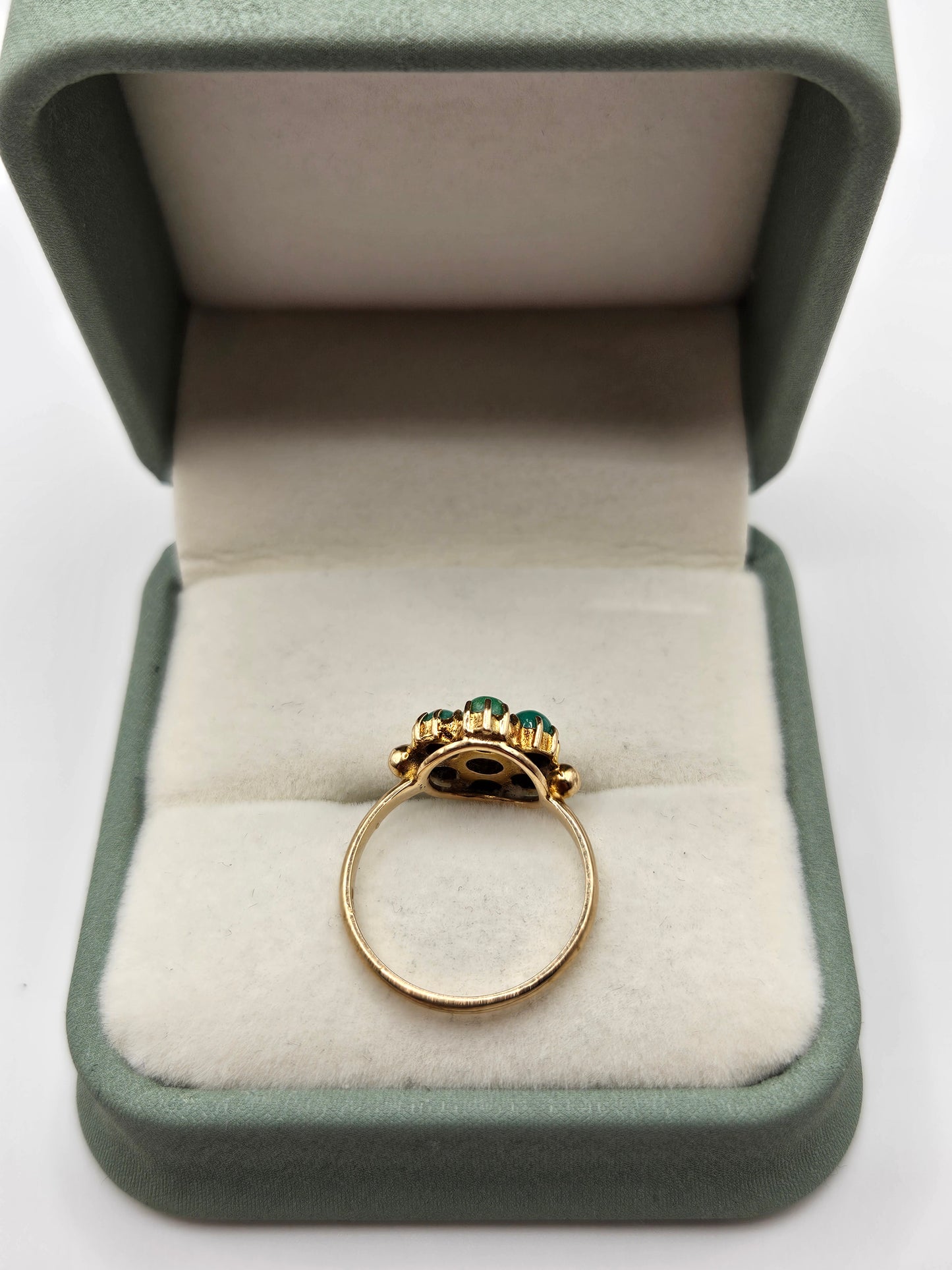 9ct gold turquoise and pearl ring