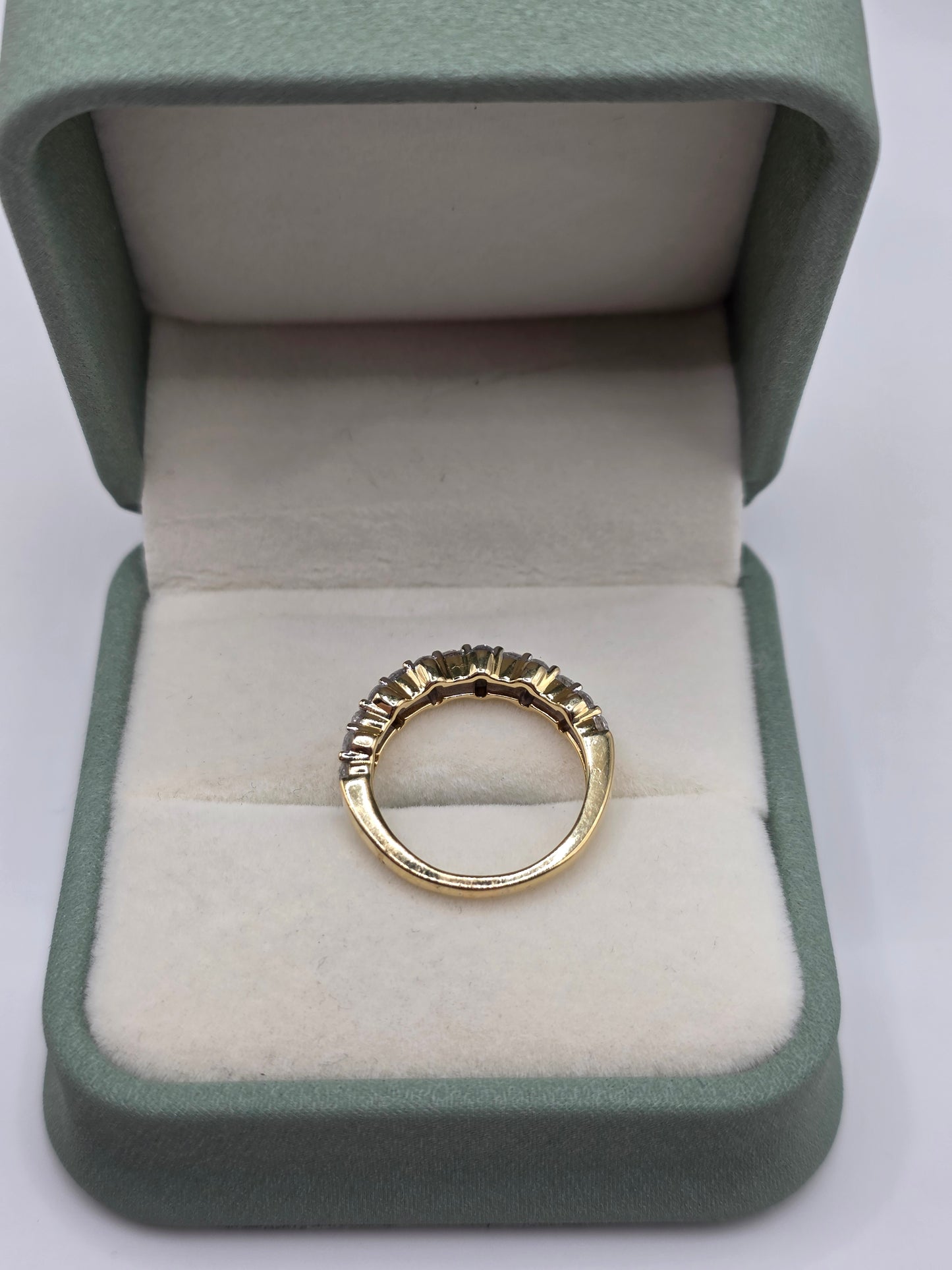 9ct gold diamond half eternity ring