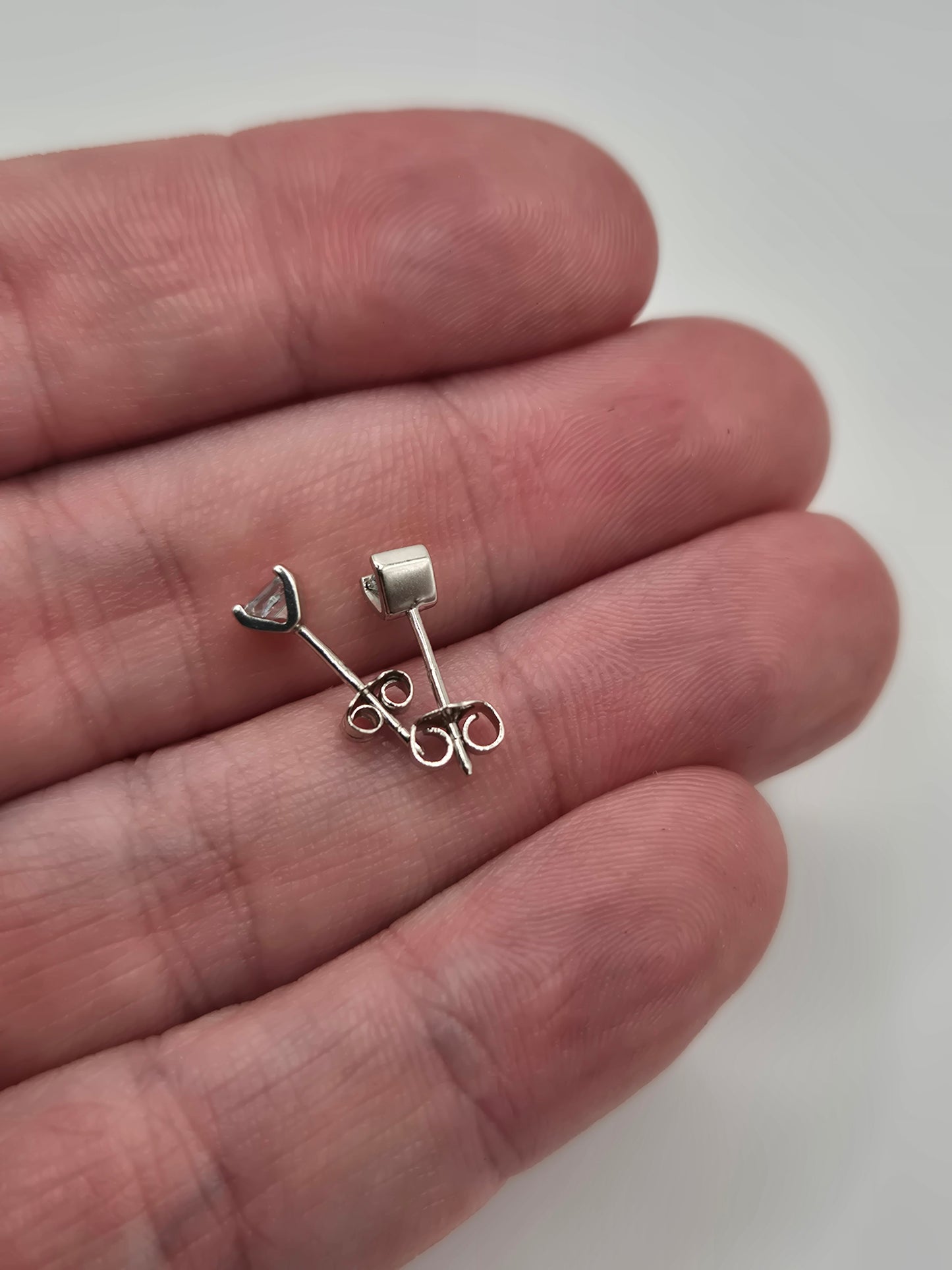 9ct white gold topaz earrings