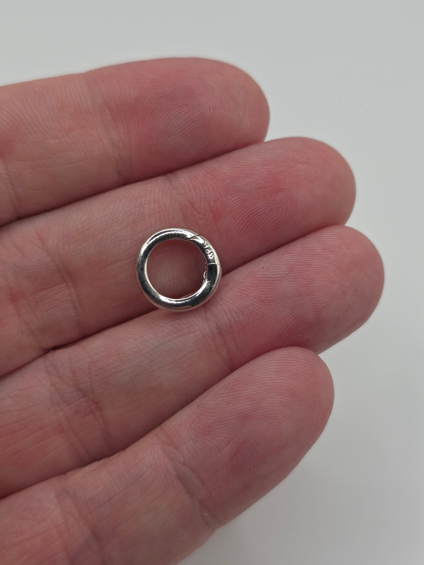 Silver spring gate clasp 12mm