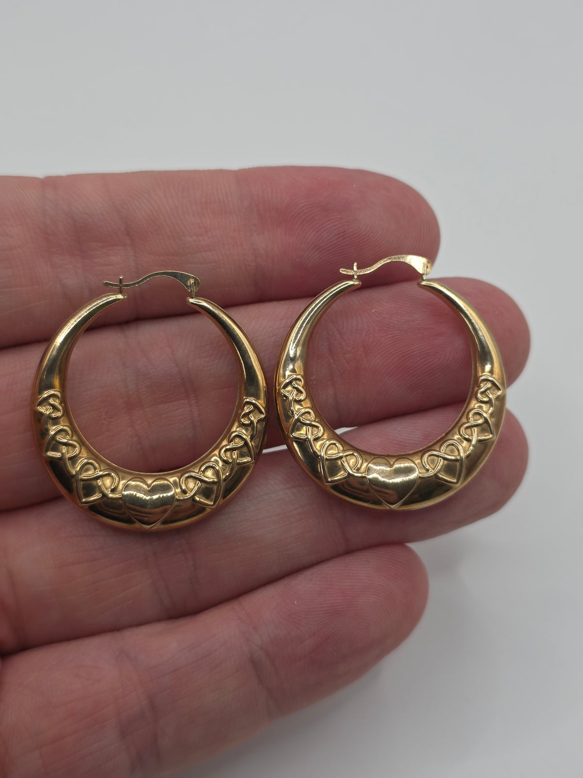 9ct gold creole earrings