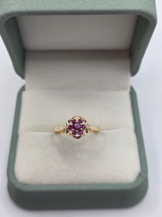 9ct gold ruby ring