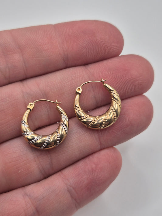 9ct gold creole earrings
