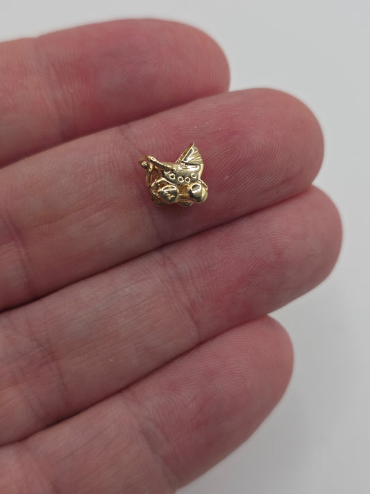 9ct gold pram charm