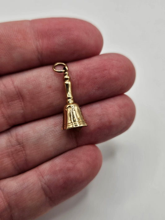 9ct gold school bell charm