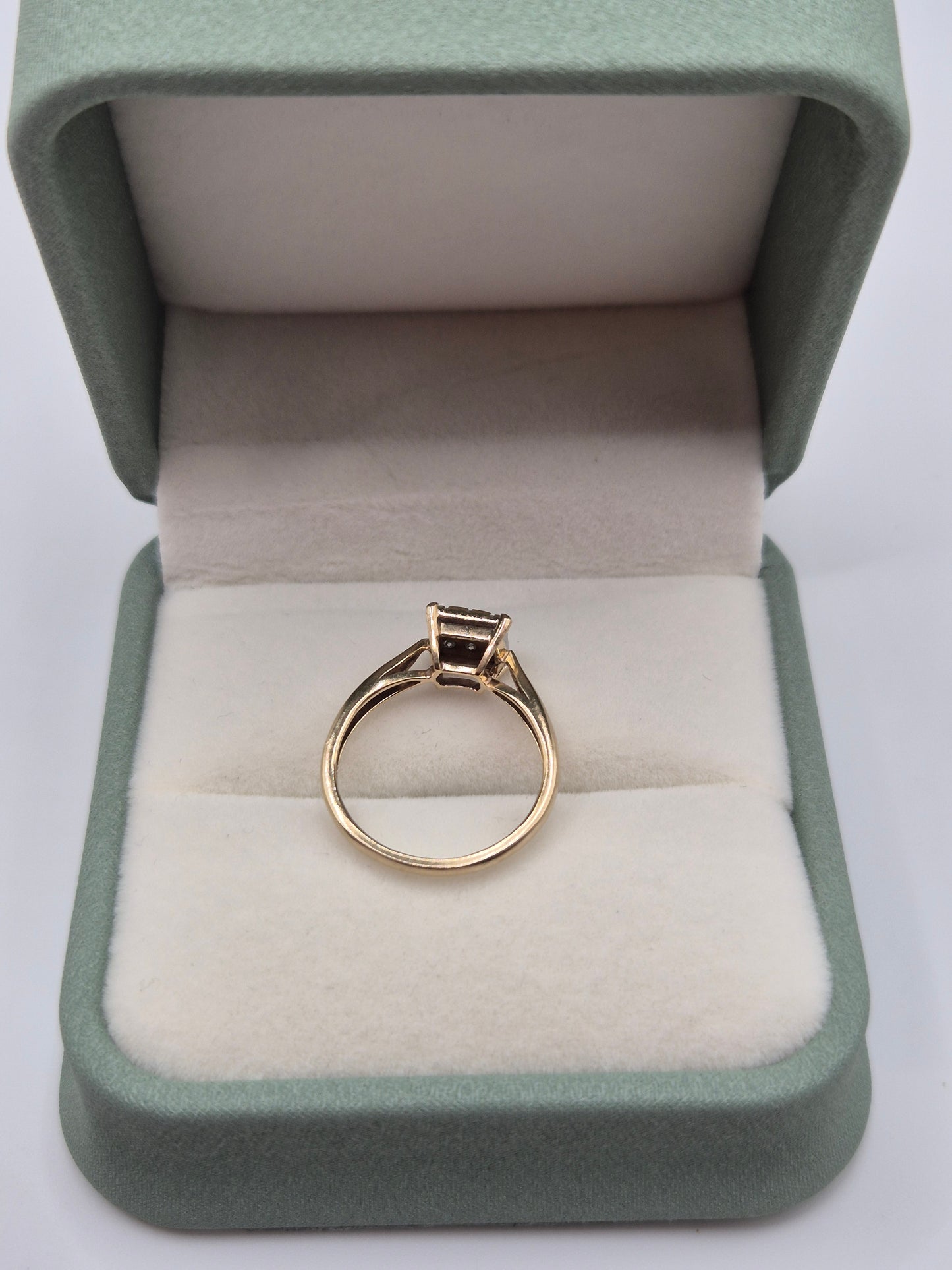 9ct gold diamond signet ring