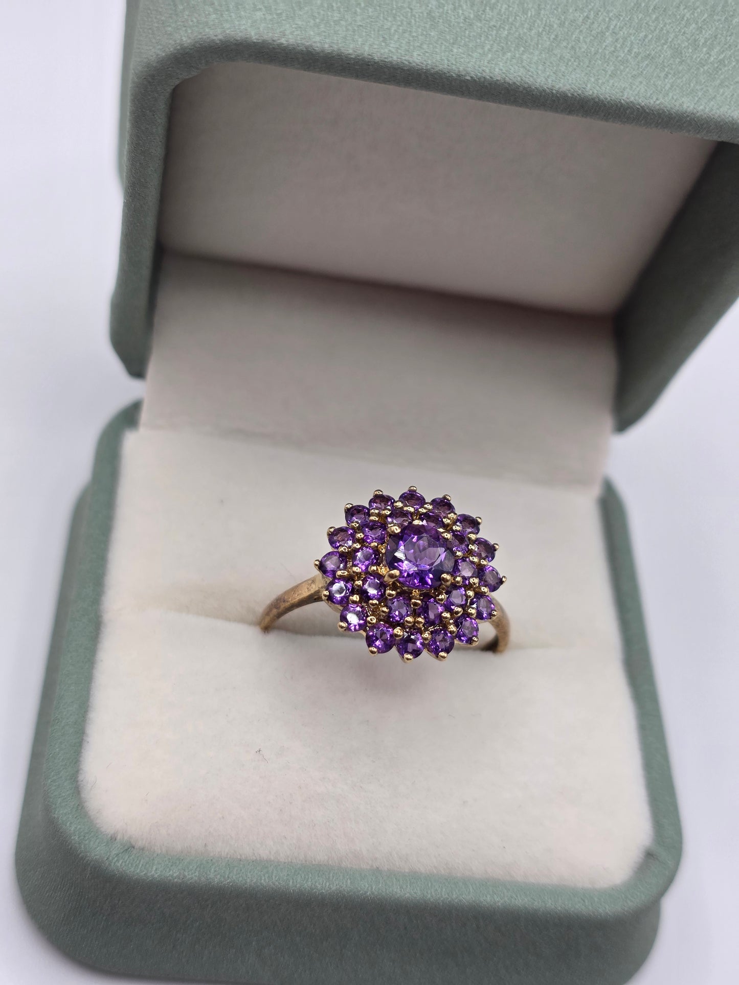 9ct gold amethyst ring