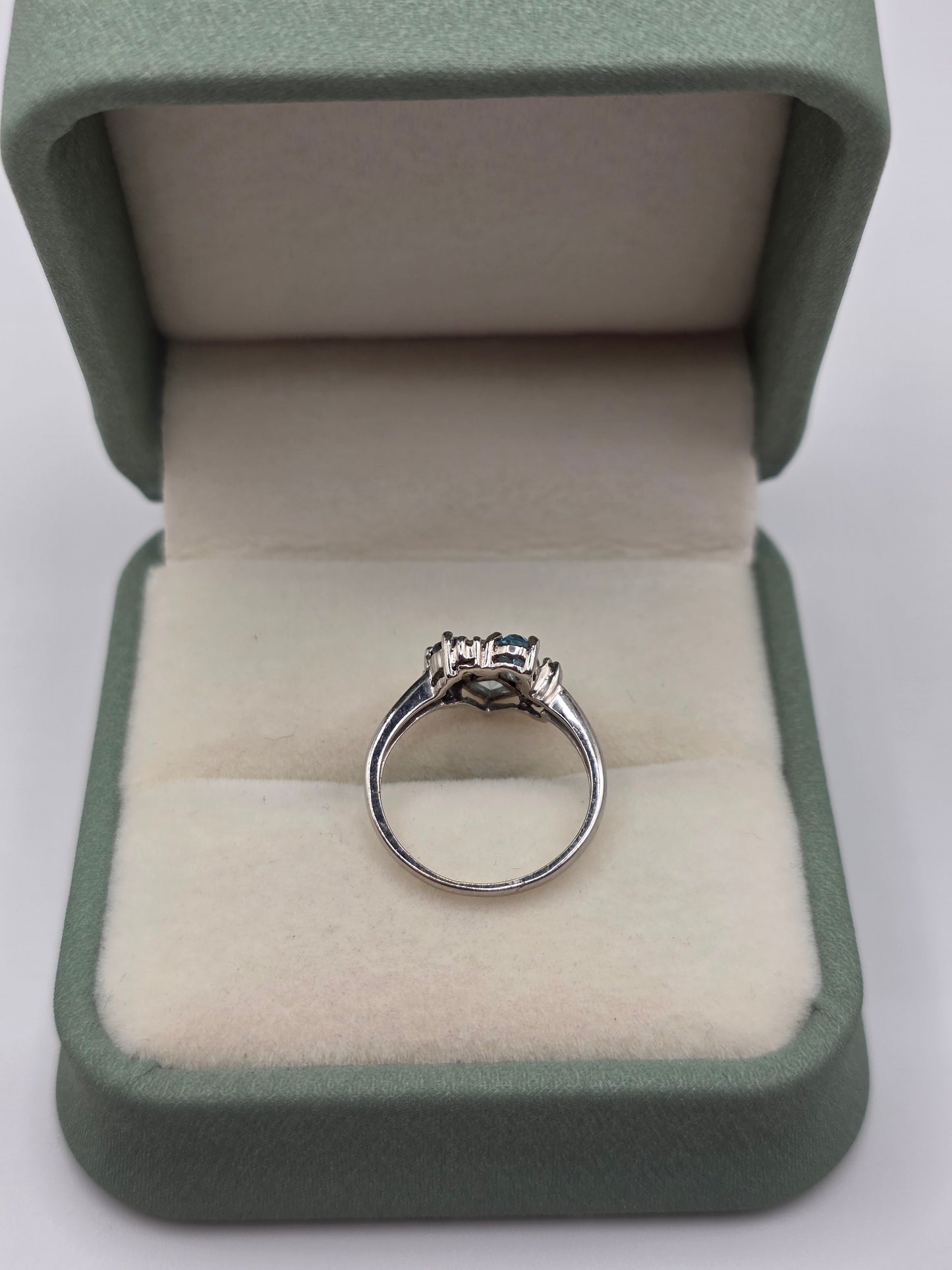 9ct white gold multigem and diamond ring