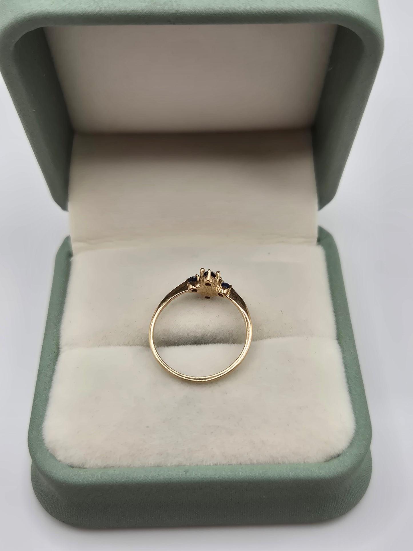 9ct gold pearl and sapphire ring