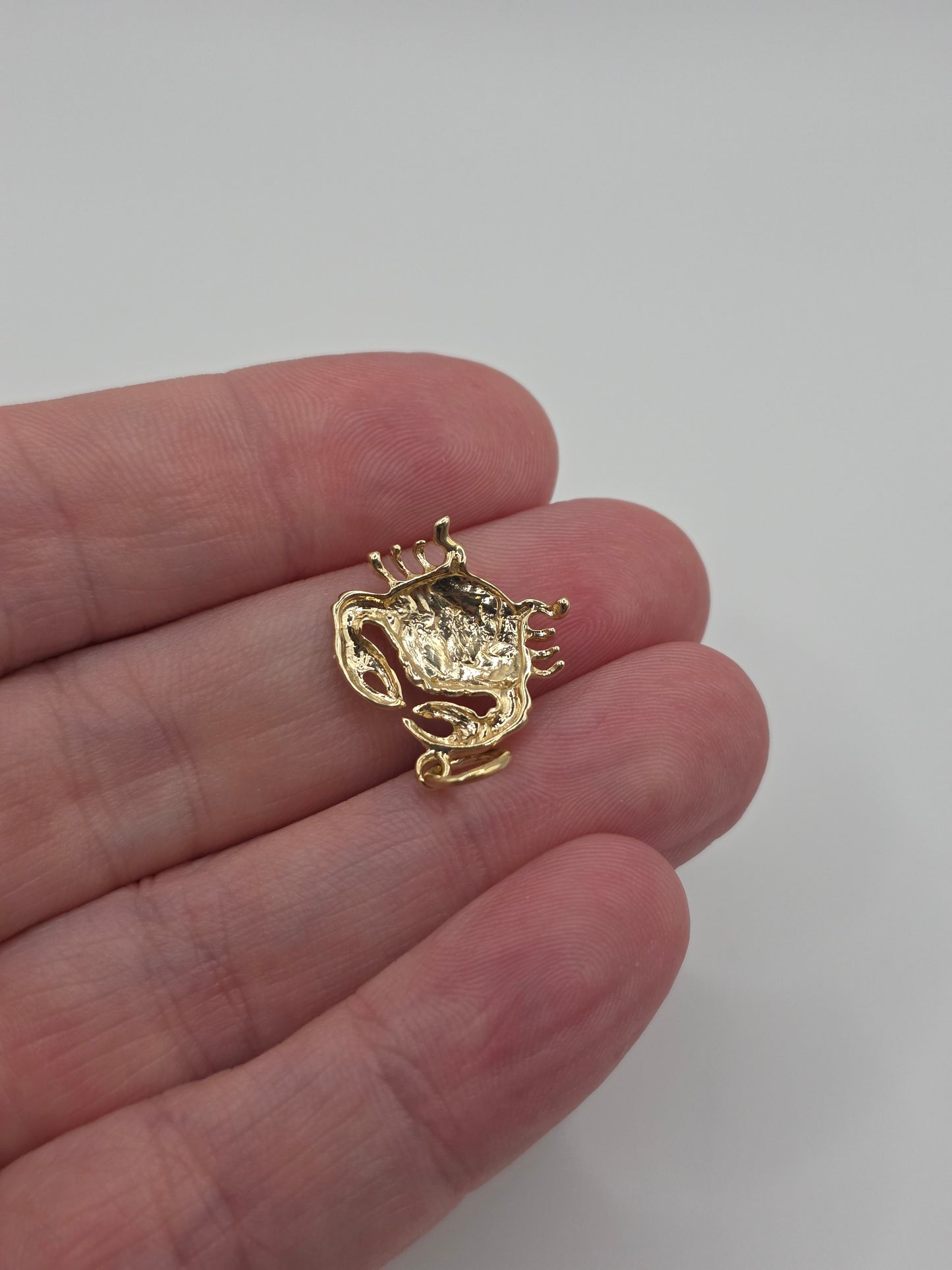9ct gold cancer zodiac pendant