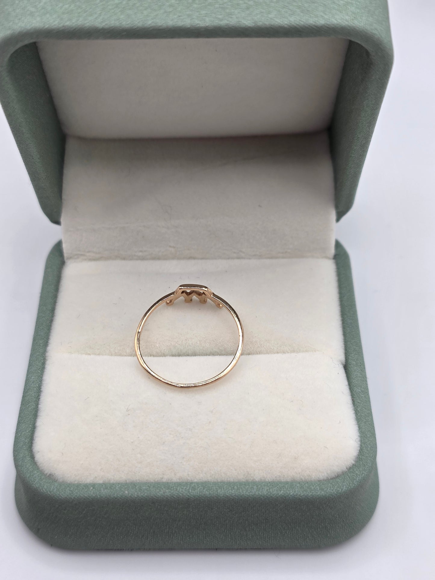 14ct rose gold crown ring