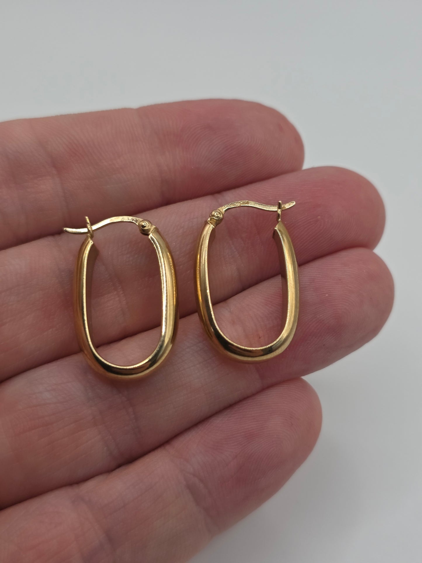 9ct gold creole earrings
