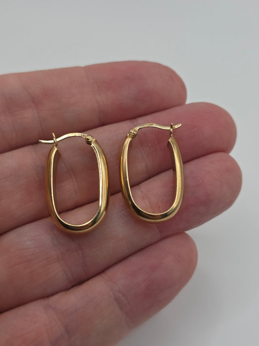 9ct gold creole earrings