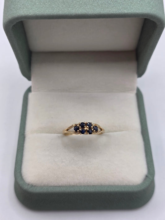 9ct gold sapphire ring