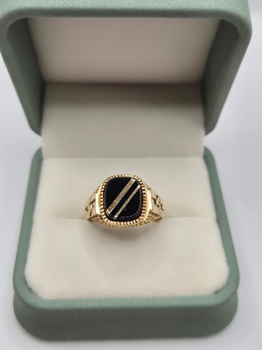 9ct gold onyx signet ring