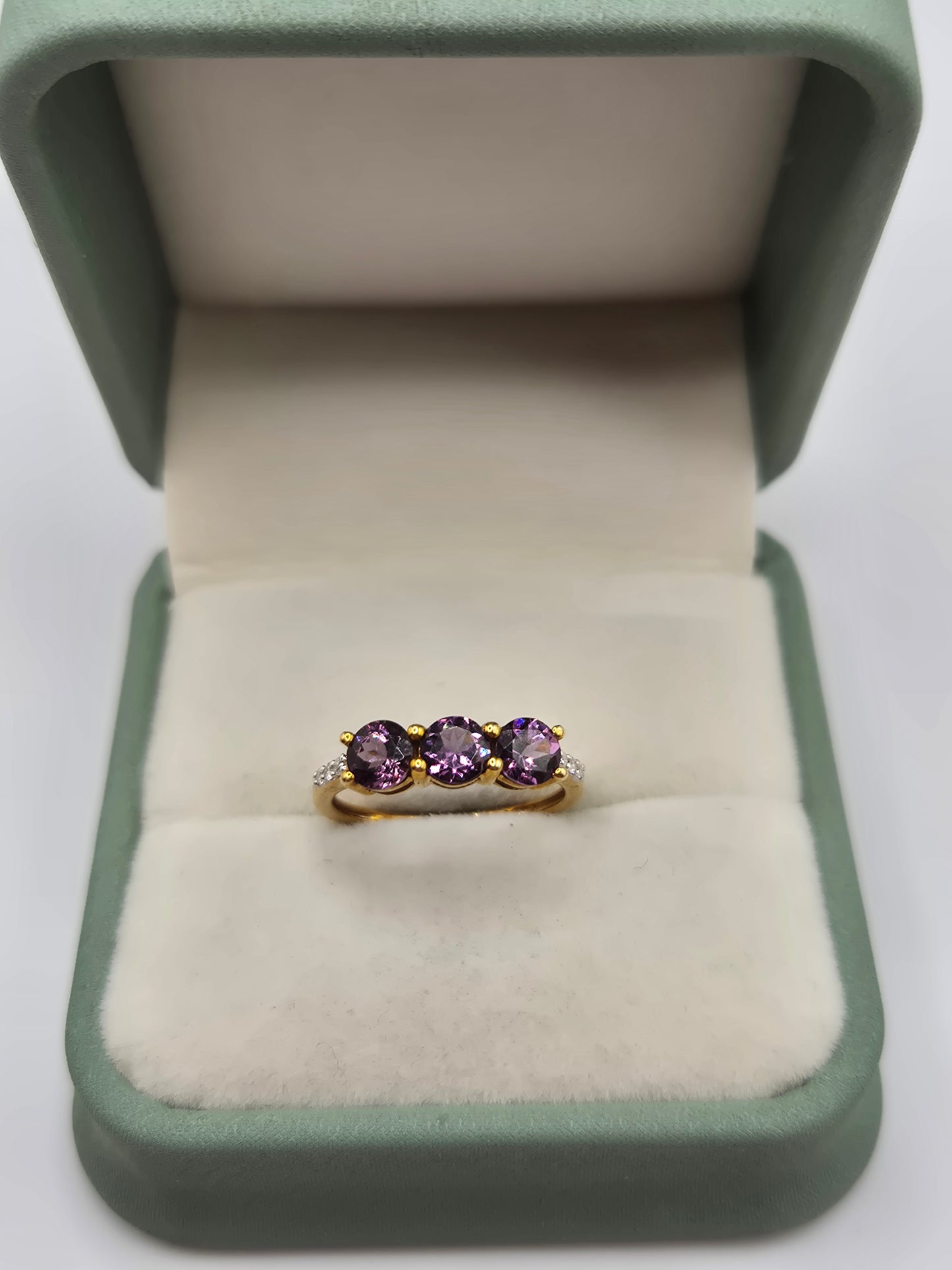 9ct rose gold amethyst ring