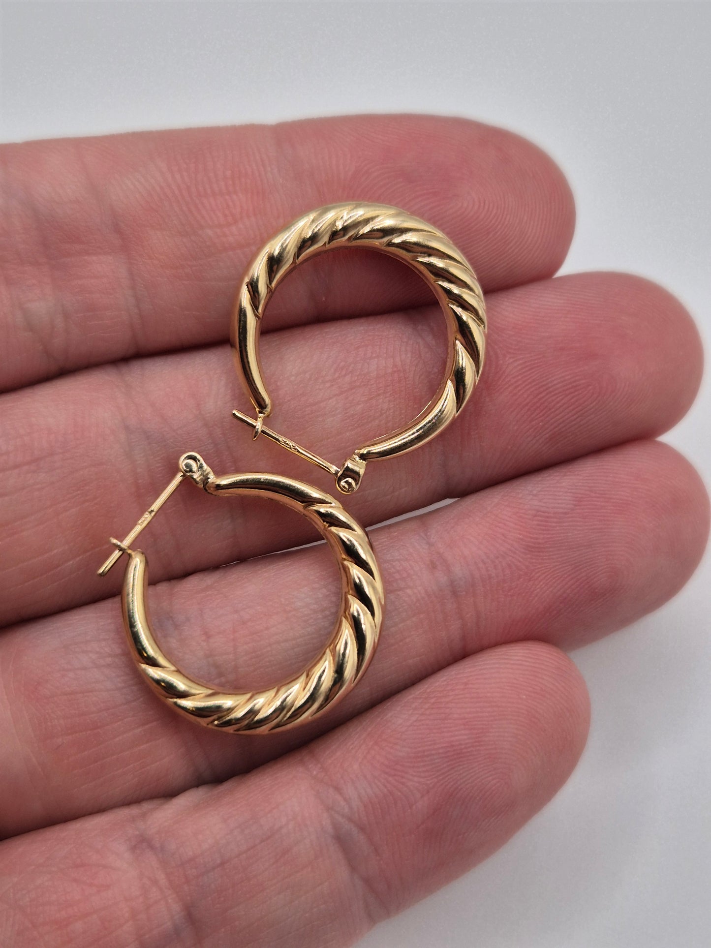 9ct gold creole earrings