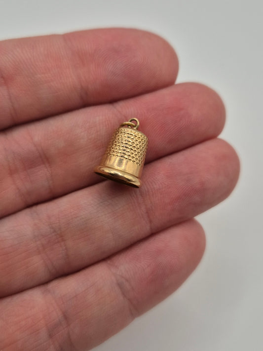 9ct gold thimble charm