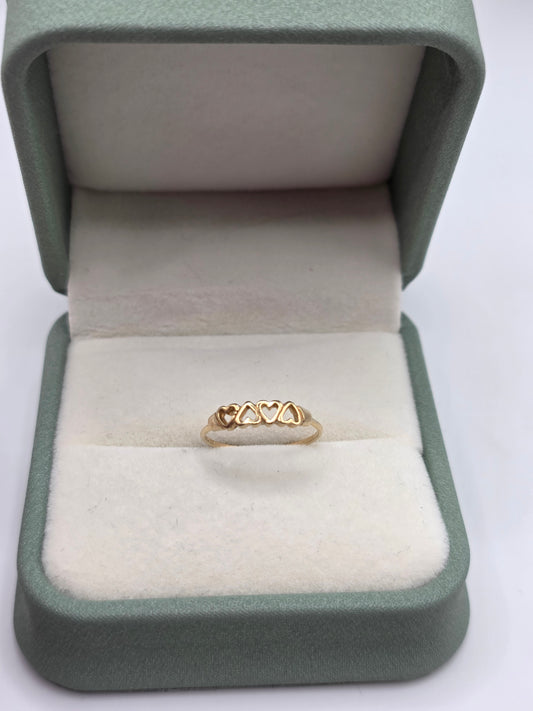 9ct gold heart ring