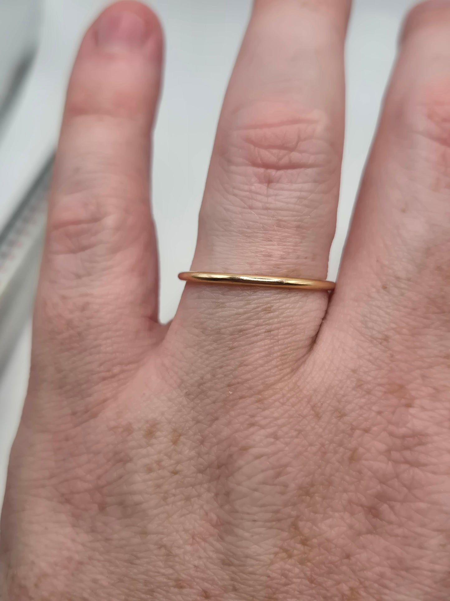 9ct gold stacking band ring
