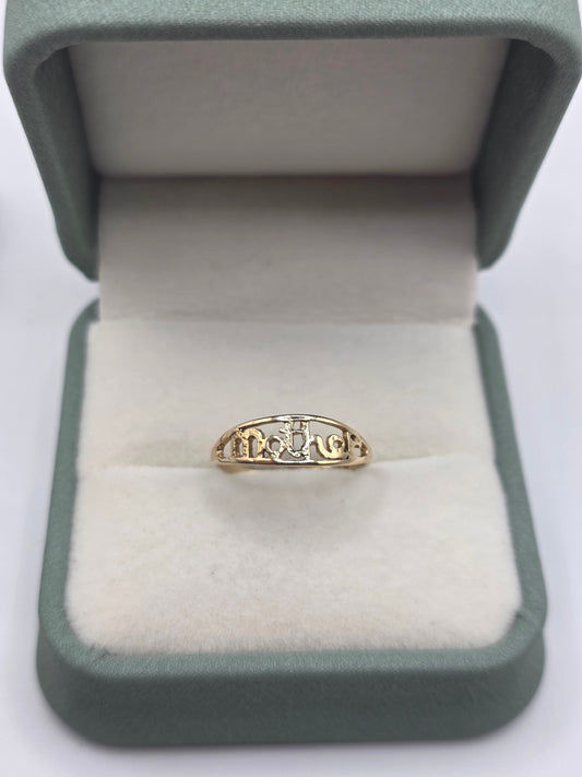 9ct gold mother ring