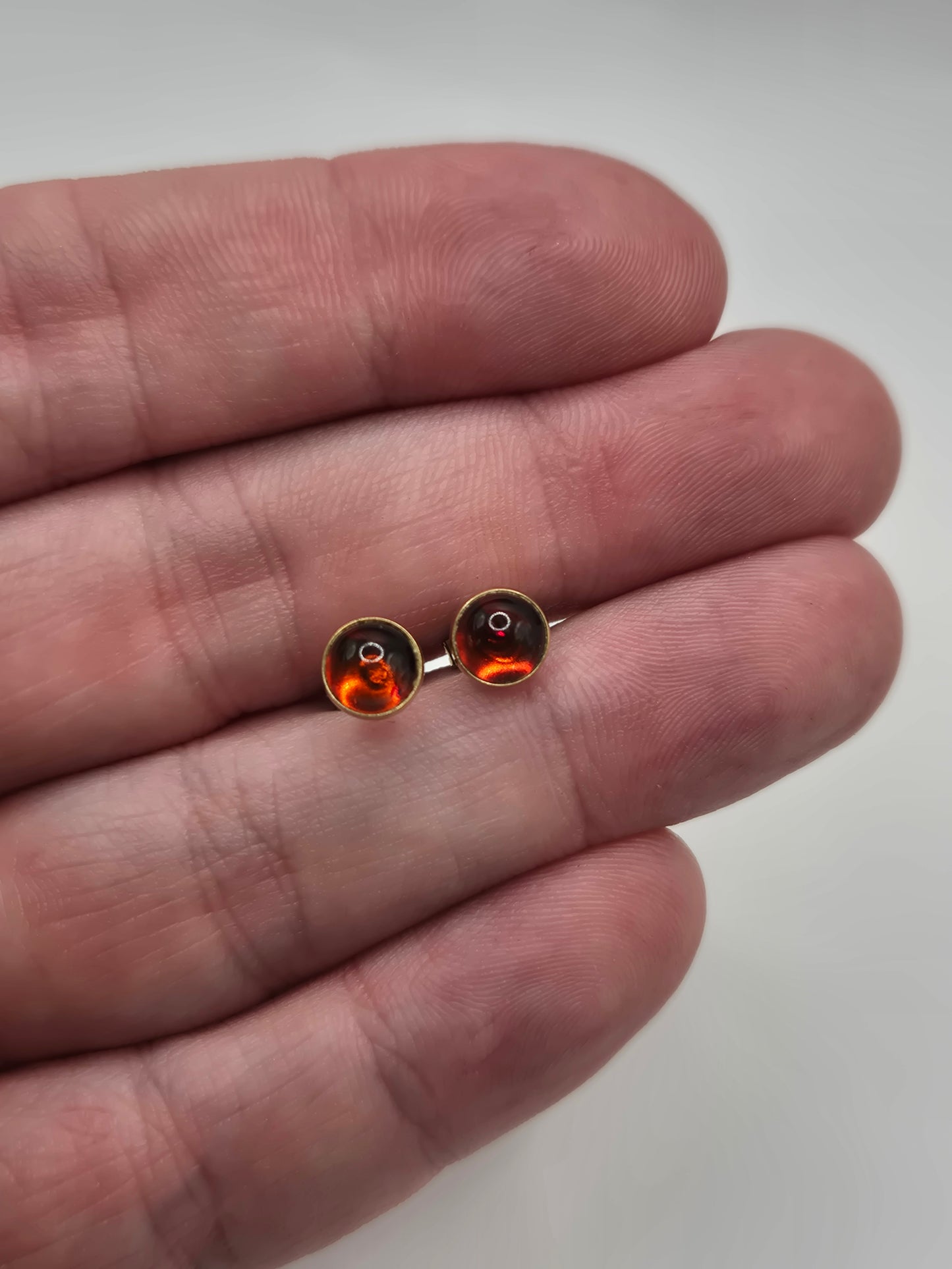 9ct gold amber earrings