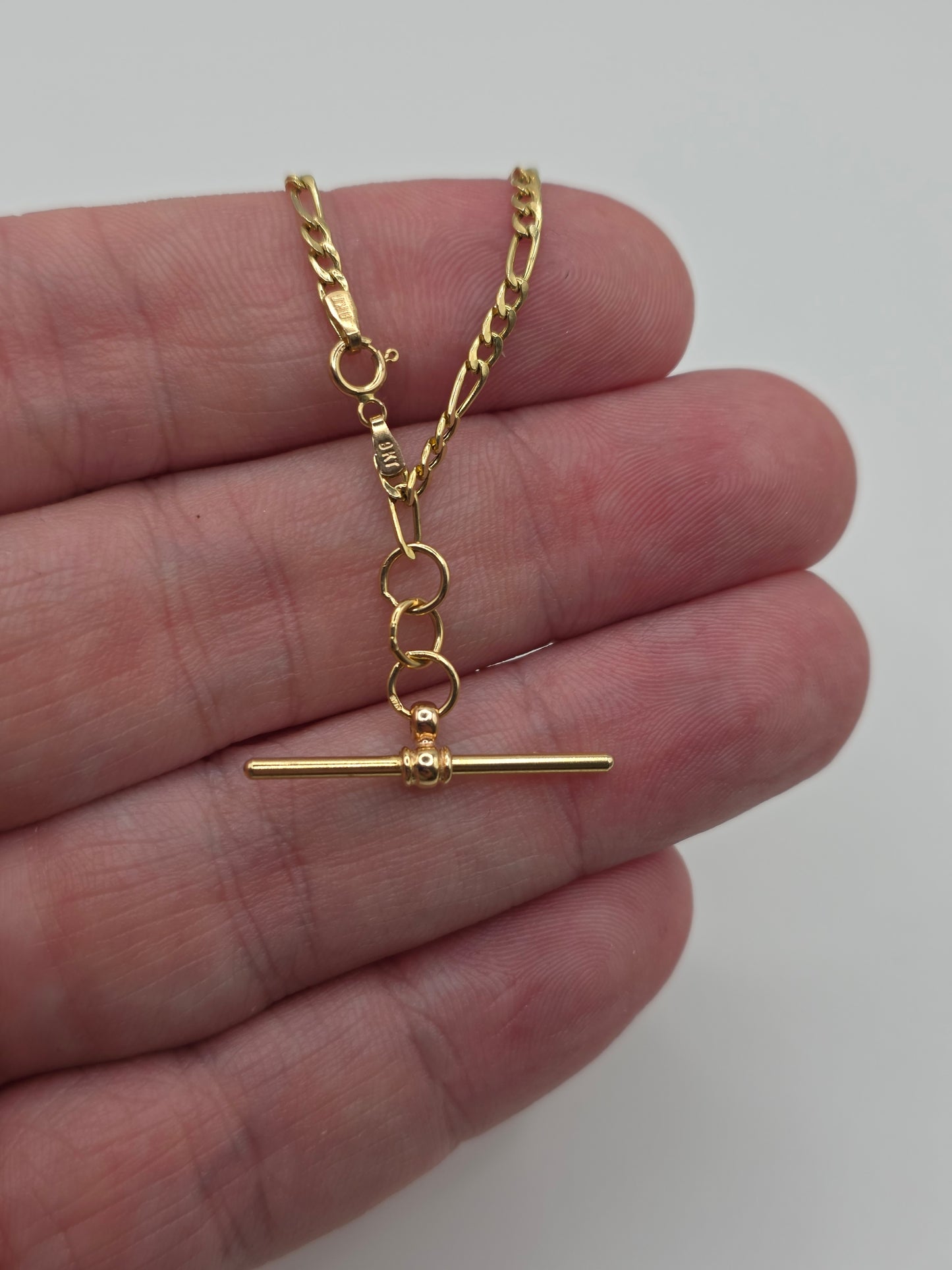 9ct gold T-Bar bracelet
