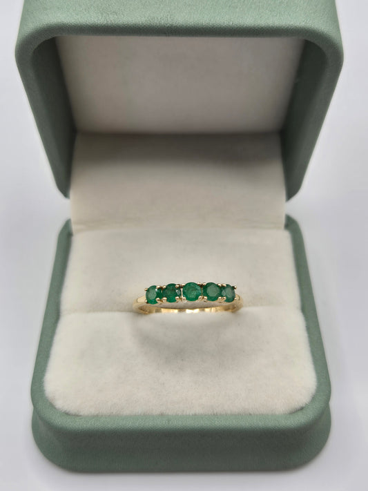 9ct gold emerald ring