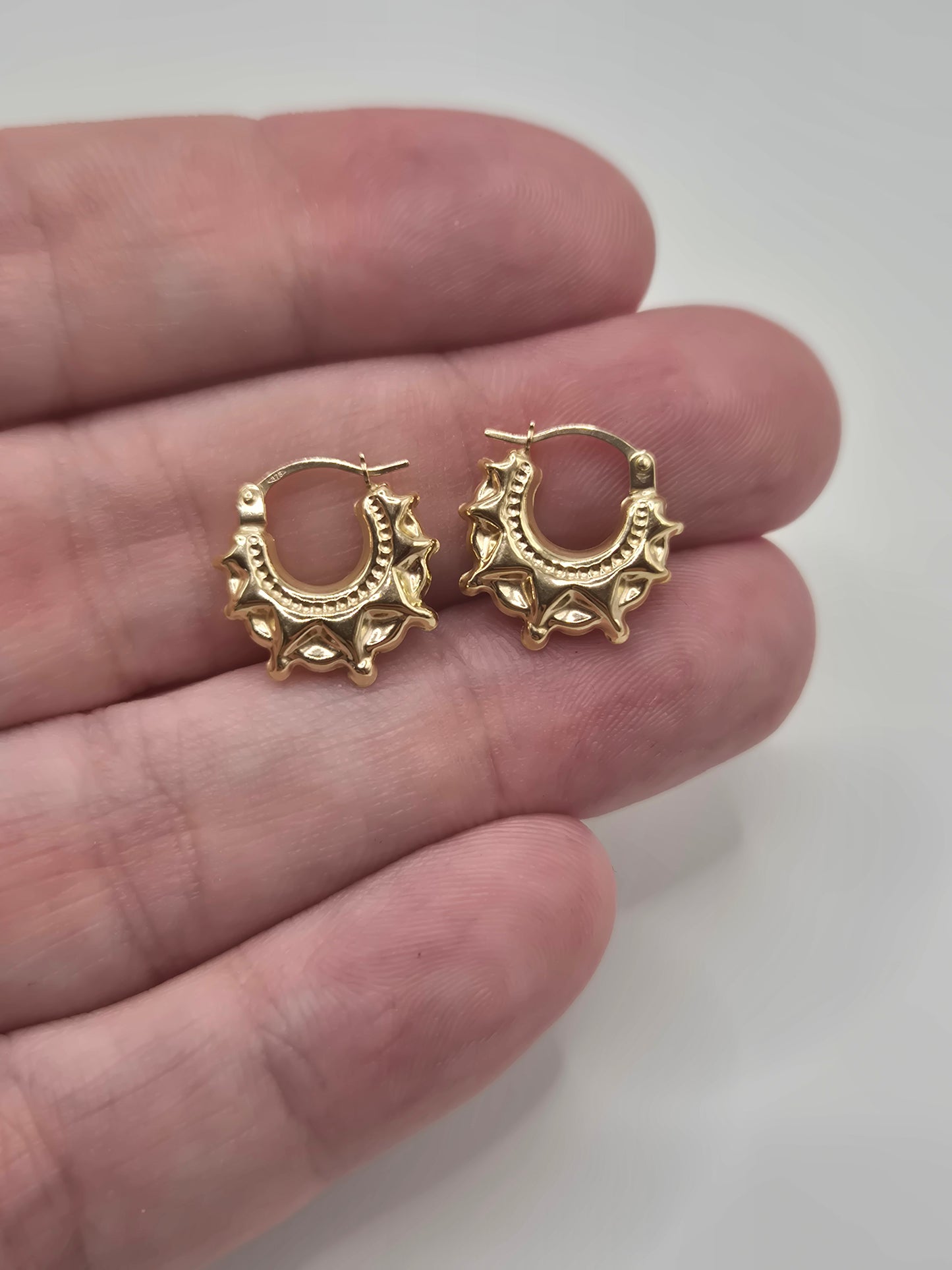 9ct gold creole earrings