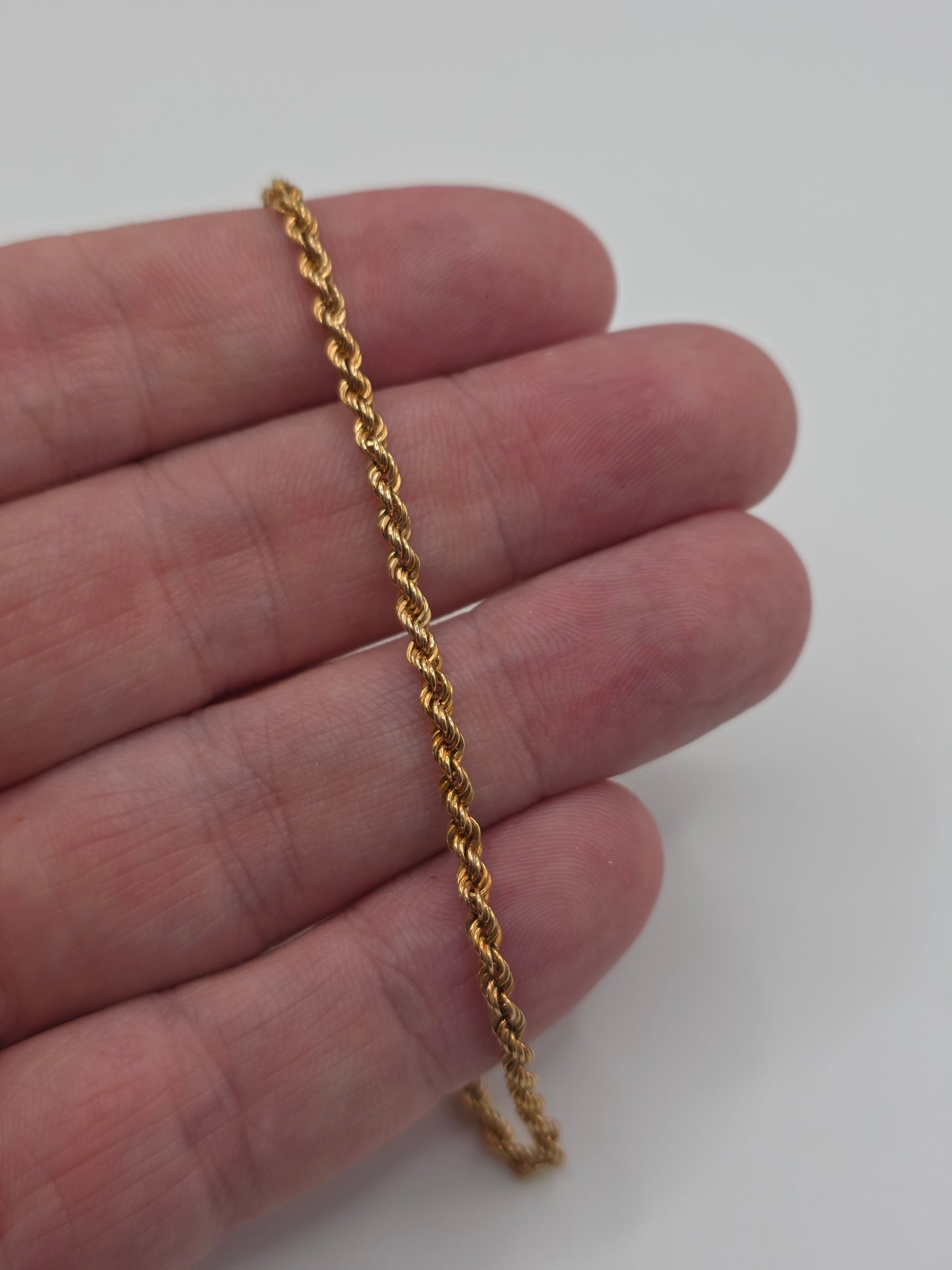 9ct gold rope bracelet