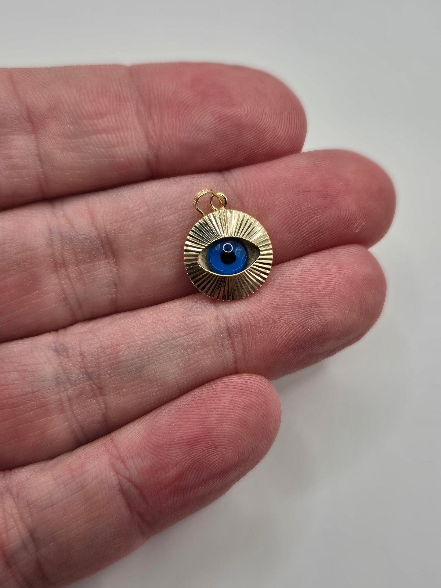 9ct gold evil eye charm