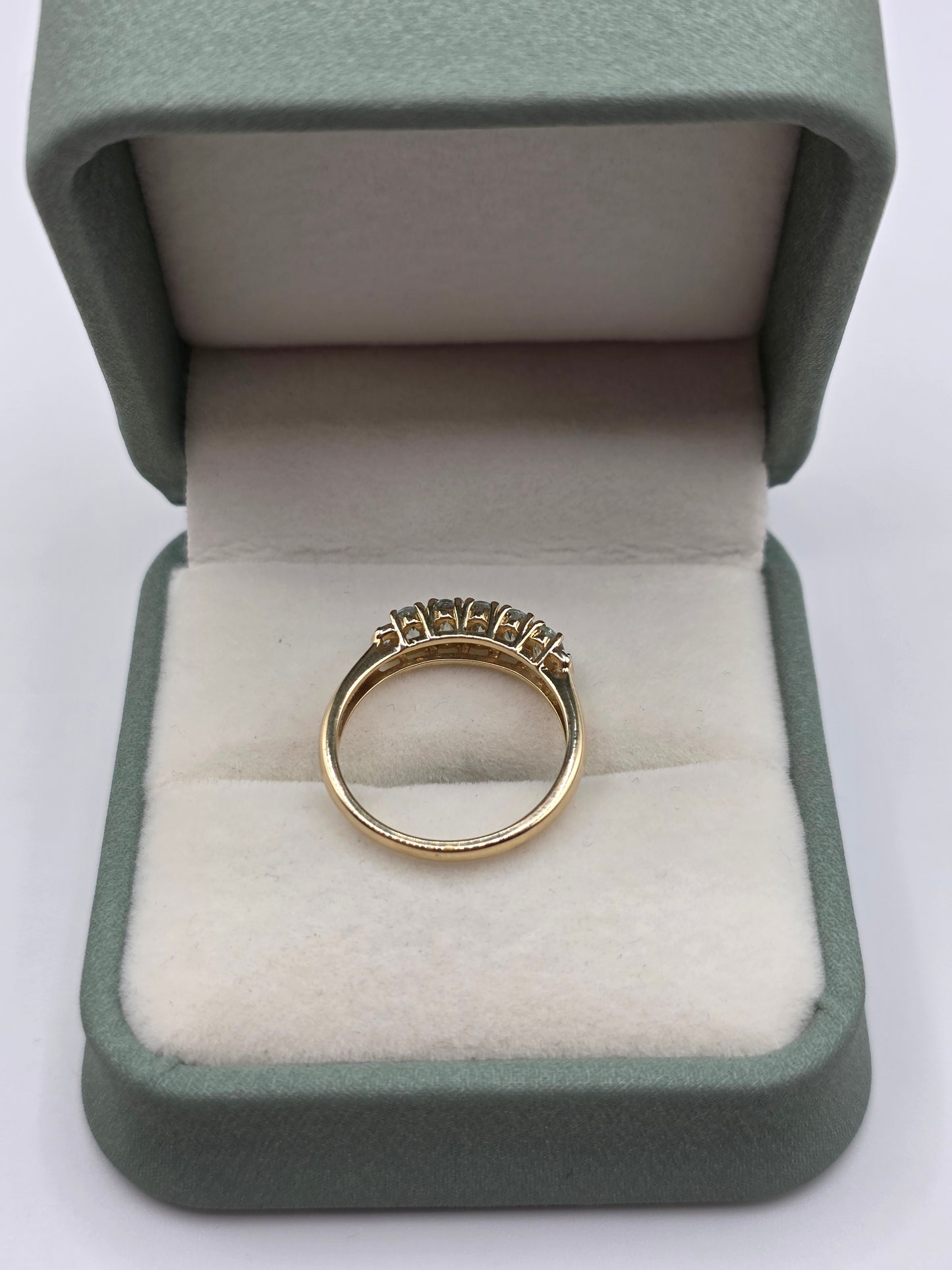 9ct gold tourmaline and diamond ring