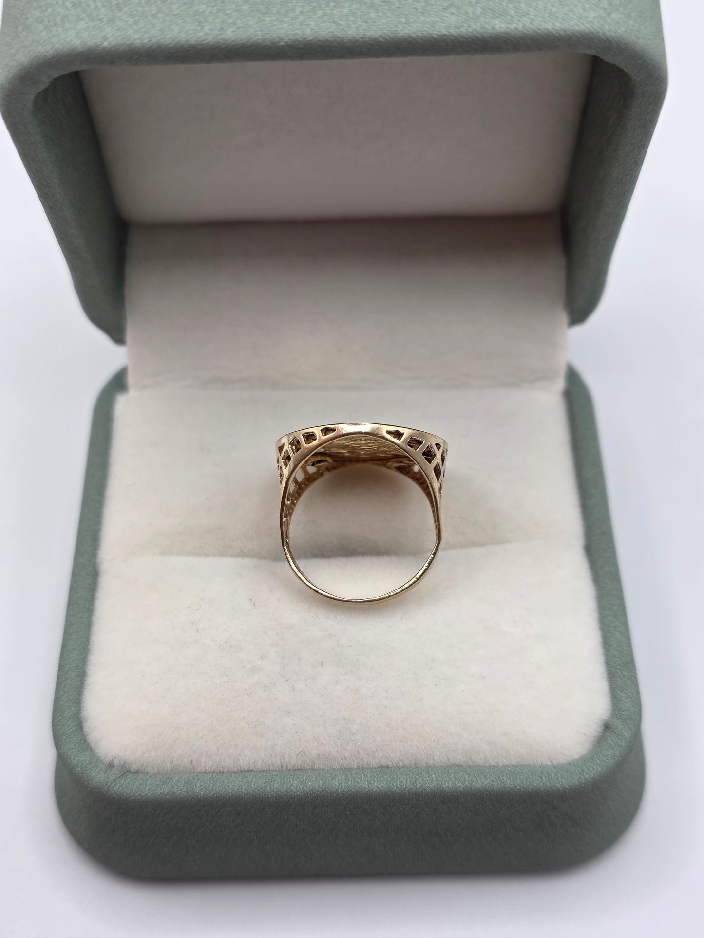 9ct gold st george ring
