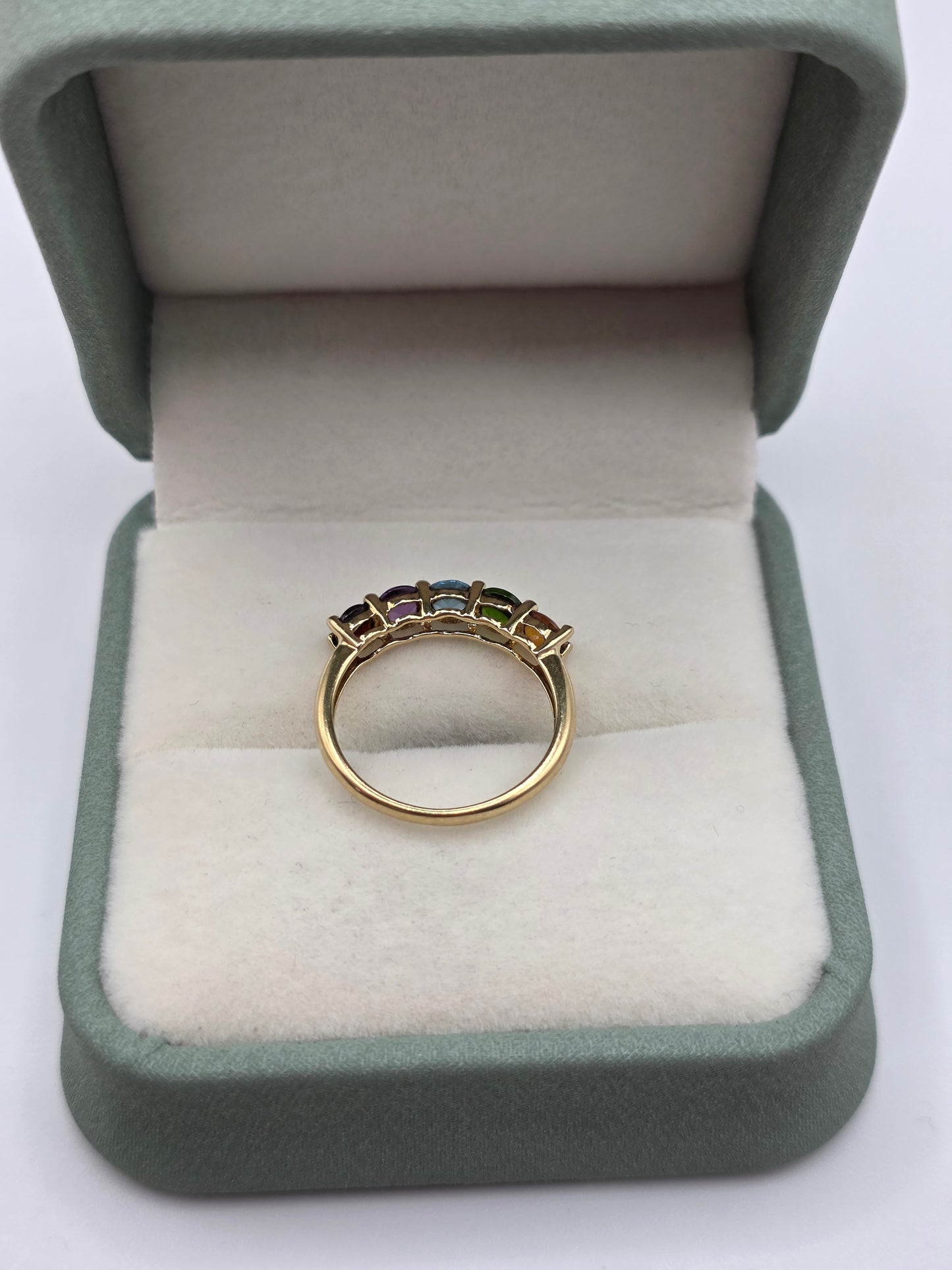 9ct gold multigem ring