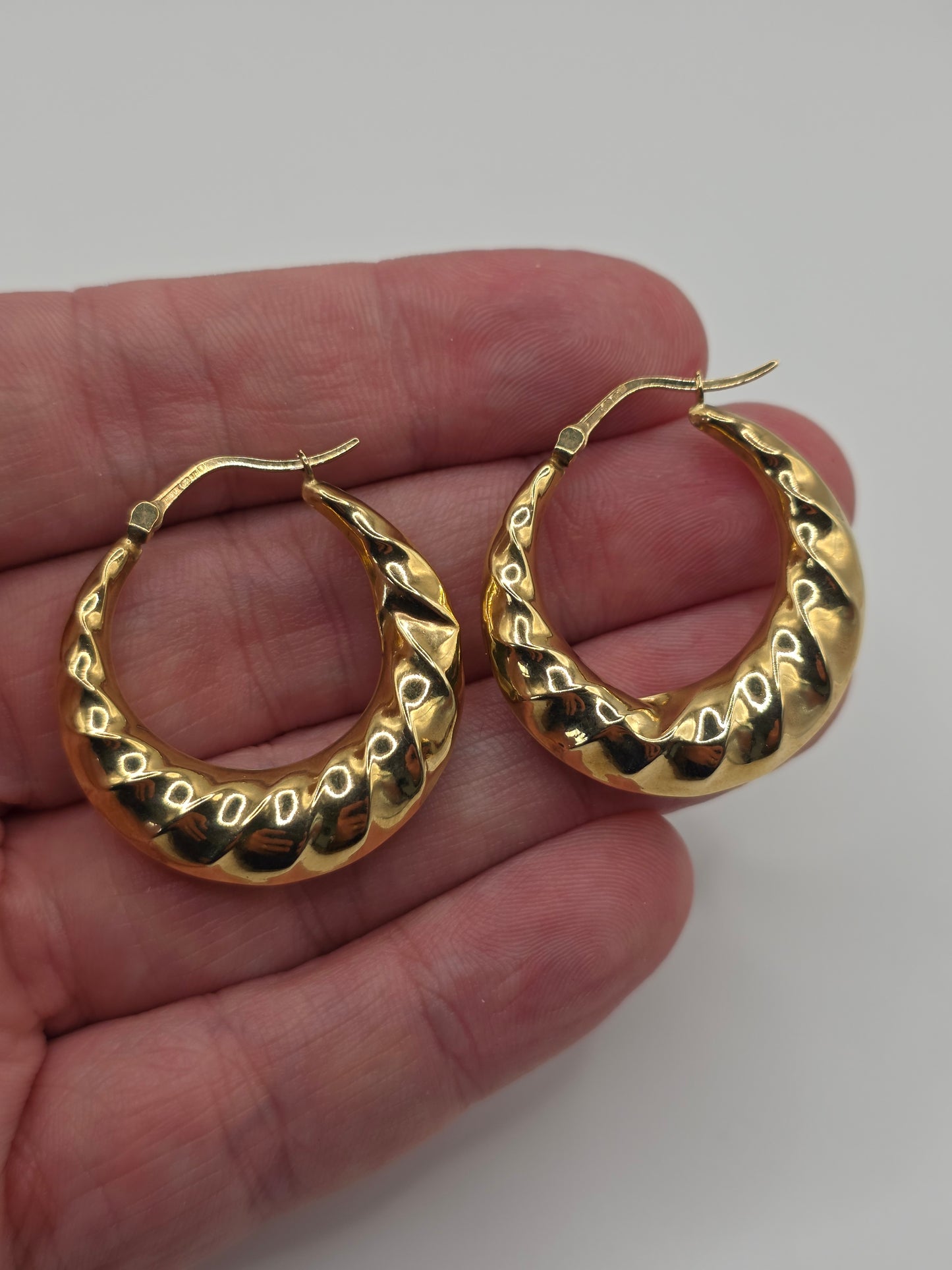9ct gold creole earrings