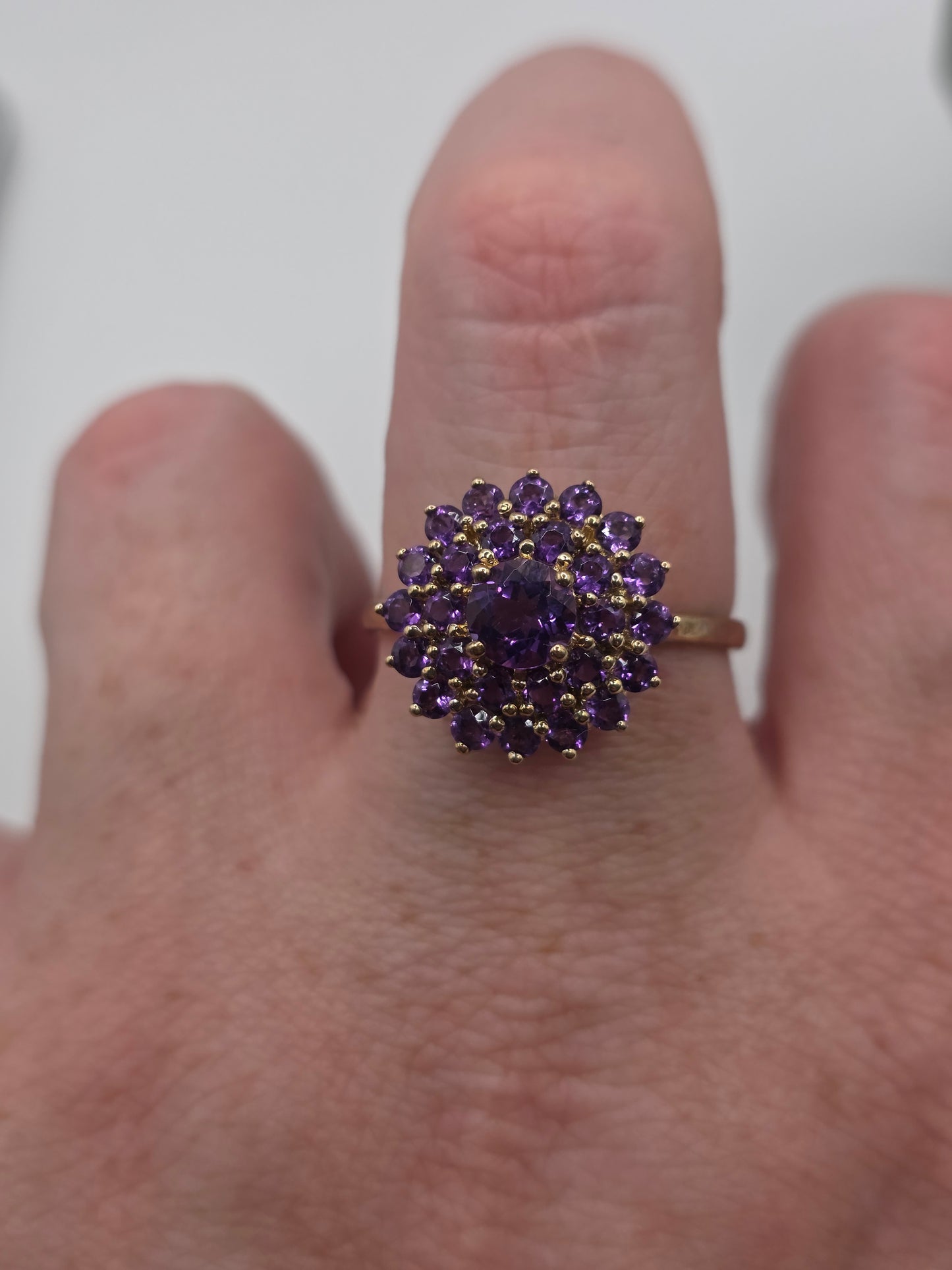 9ct gold amethyst ring