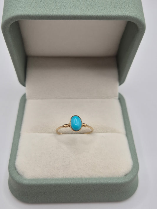 9ct gold turquoise ring
