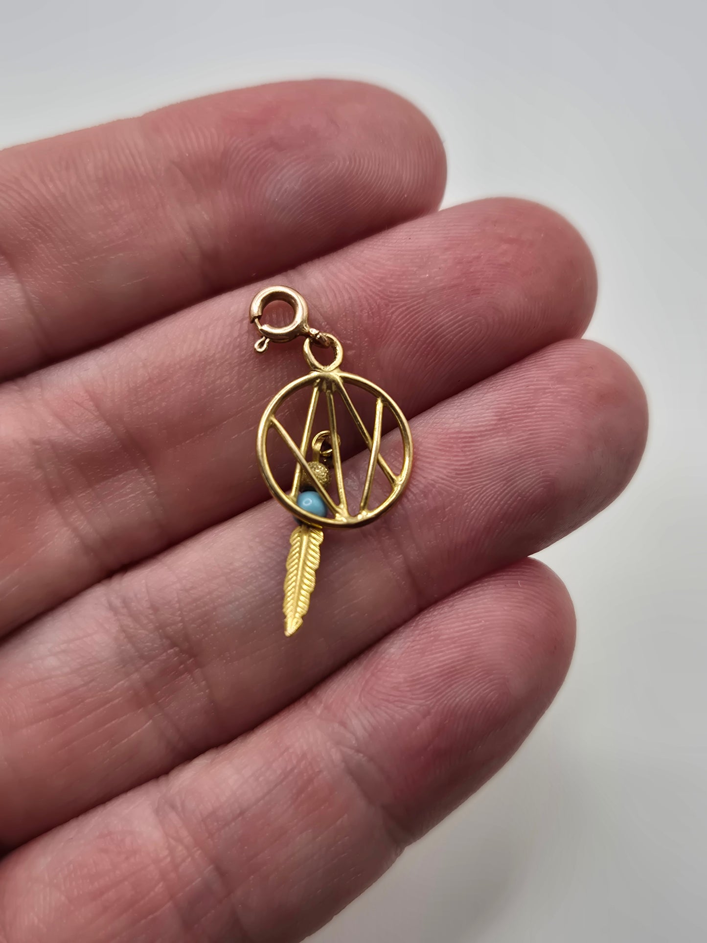 9ct gold dream catcher charm
