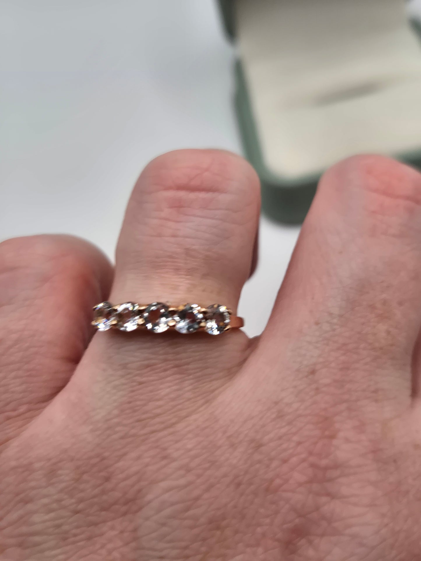 9ct rose gold quartz ring