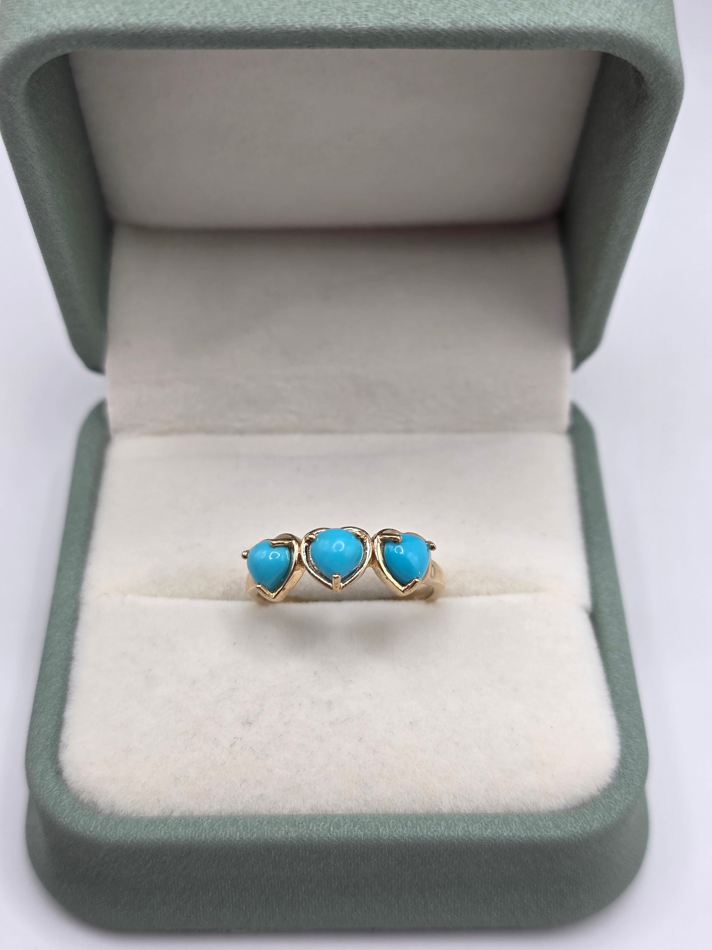 9ct gold turquoise ring