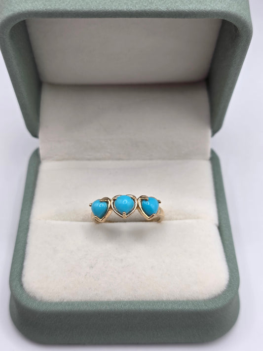 9ct gold turquoise ring