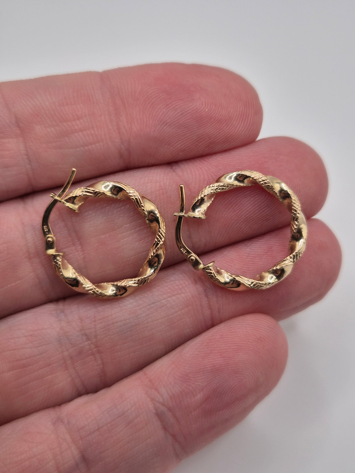 9ct gold creole earrings