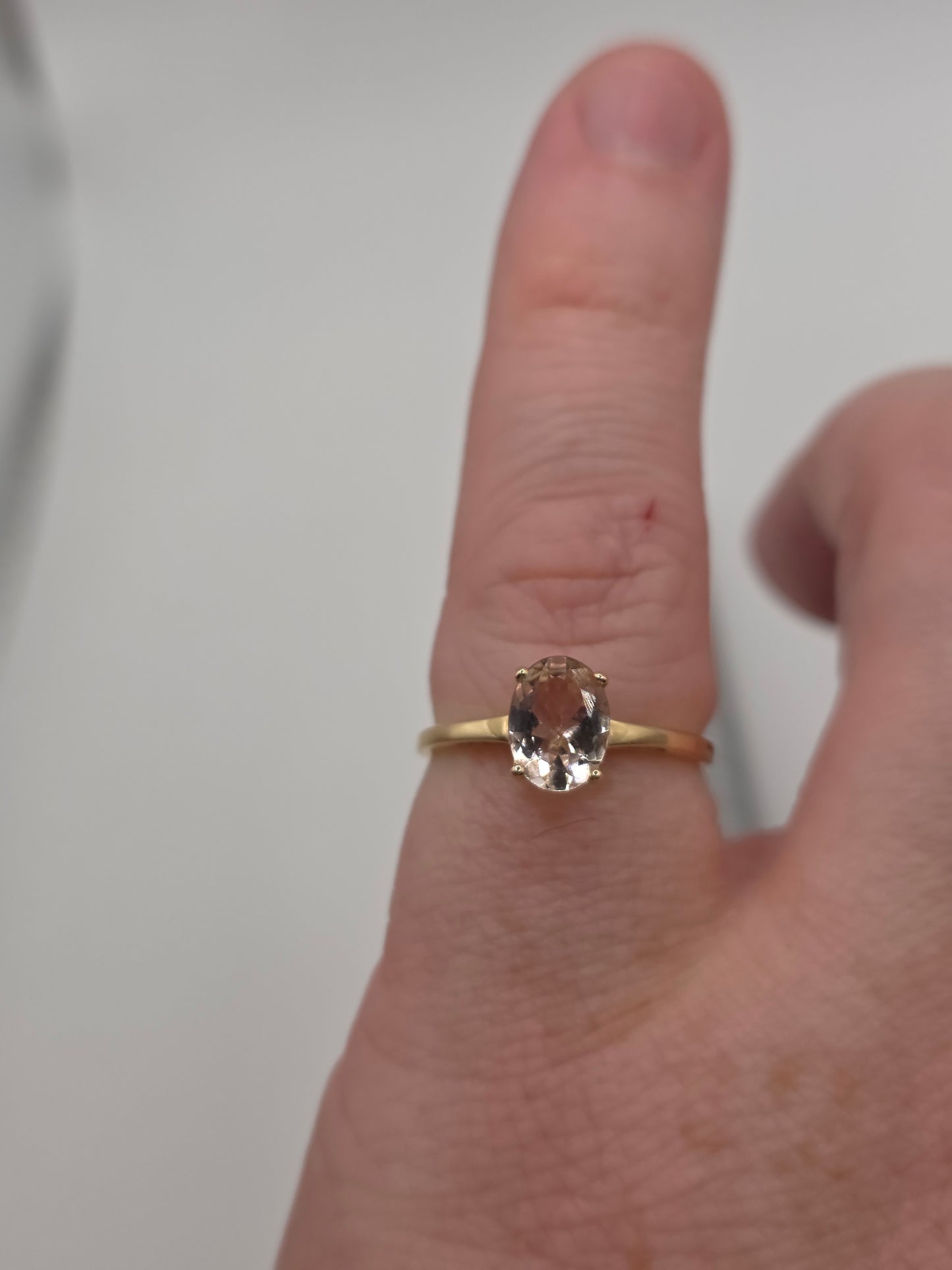 9ct gold morganite ring