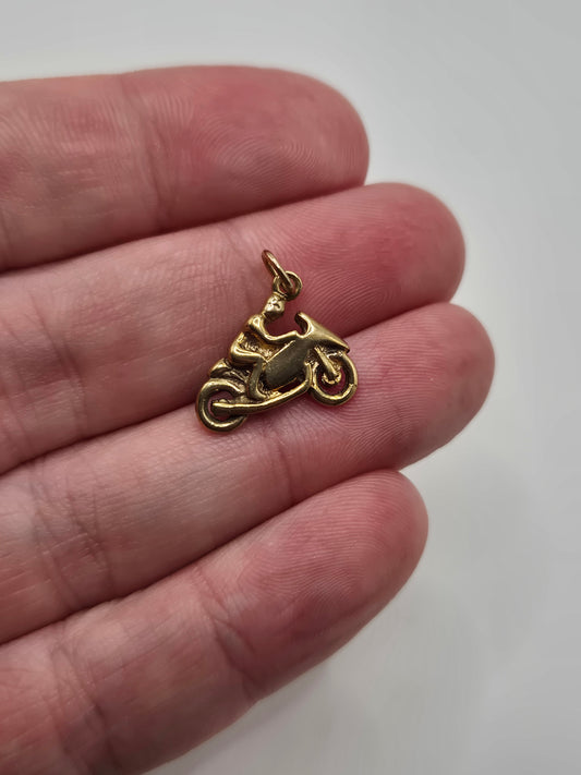 9ct gold motorbike charm