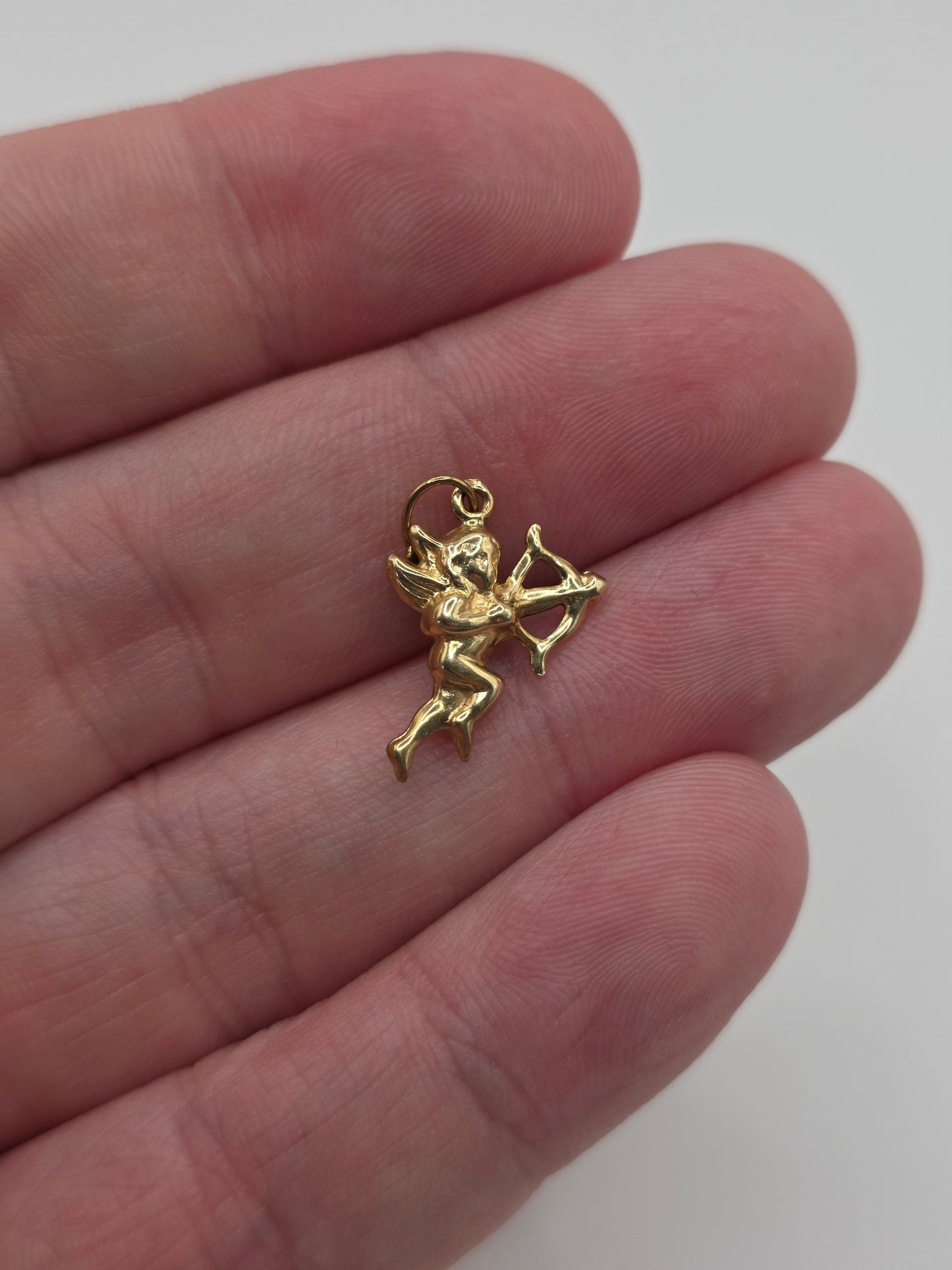9ct gold cupid charm