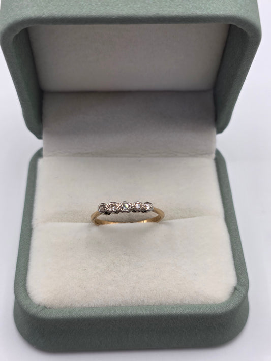 18ct gold and platinum diamond ring